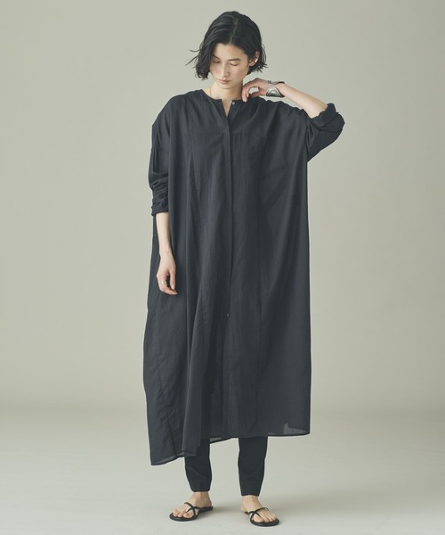 Curensology（カレンソロジー）の「Curensology(カレンソロジー)/カディコットンオーバーワンピース（ワンピース・レディース・ブラック/ホワイト・FREE）」の12枚目の写真