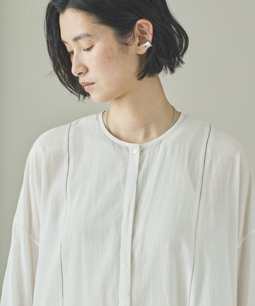 Curensology（カレンソロジー）の「Curensology(カレンソロジー)/カディコットンオーバーワンピース（ワンピース・レディース・ブラック/ホワイト・FREE）」の7枚目の写真