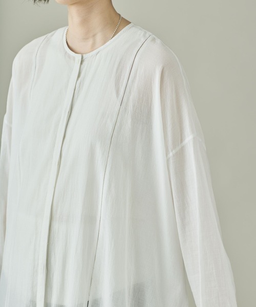 Curensology（カレンソロジー）の「Curensology(カレンソロジー)/カディコットンオーバーワンピース（ワンピース・レディース・ブラック/ホワイト・FREE）」の8枚目の写真