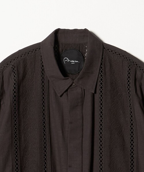 Pheeta(フィータ)の「【別注】<Pheeta>Jean ボリュームスリーブ シャツ / 015C-UAWomens2(シャツ/ブラウス・レディース・ホワイト/ダークブラウン・FREE)」の12枚目の写真