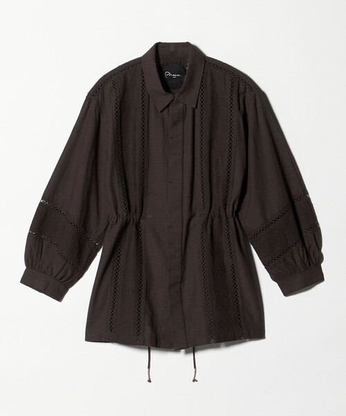 Pheeta(フィータ)の「【別注】<Pheeta>Jean ボリュームスリーブ シャツ / 015C-UAWomens2(シャツ/ブラウス・レディース・ホワイト/ダークブラウン・FREE)」の3枚目の写真