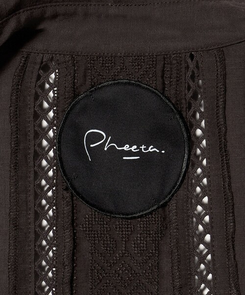 Pheeta(フィータ)の「【別注】<Pheeta>Jean ボリュームスリーブ シャツ / 015C-UAWomens2(シャツ/ブラウス・レディース・ホワイト/ダークブラウン・FREE)」の7枚目の写真
