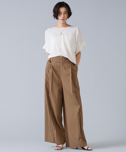 Liesse（リエス）の「【定番】袖サテンニット（ニット/セーター・レディース・ブラック/ホワイト・FREE）」の3枚目の写真