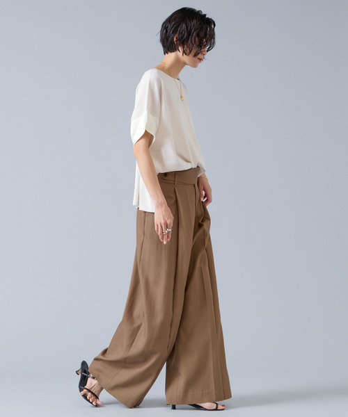 Liesse（リエス）の「【定番】袖サテンニット（ニット/セーター・レディース・ブラック/ホワイト・FREE）」の5枚目の写真