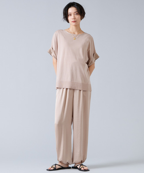 Liesse（リエス）の「【定番】袖サテンニット（ニット/セーター・レディース・ブラック/ホワイト・FREE）」の10枚目の写真