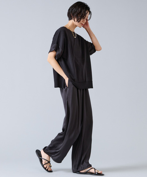 Liesse（リエス）の「【定番】袖サテンニット（ニット/セーター・レディース・ブラック/ホワイト・FREE）」の16枚目の写真