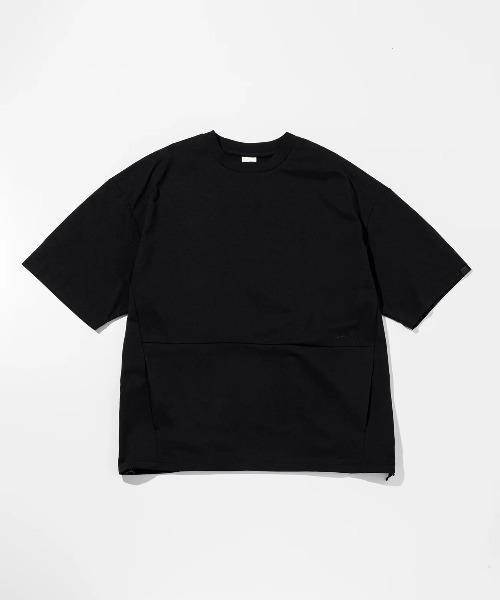 +phenix(プラスフェニックス)の「【+phenix / プラスフェニックス】DRAWSTRING S/S TEE 吸水速乾性 UVカット 裾ドローコード仕様 ビッグシルエット Tシャツ(Tシャツ/カットソー・メンズ・ブラック/ホワイト・X-LARGE/LARGE/MEDIUM)」の19枚目の写真