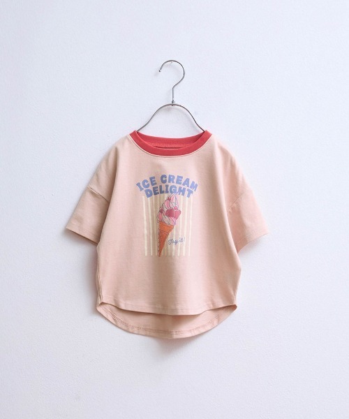 LYKKE（リッケ）の「部屋干しでも乾きやすい半袖Ｔシャツ（Tシャツ/カットソー・キッズ・ブルー系その他/ホワイト系その他/アイボリー/ピンク系その他・90/100/110/120/130）」の4枚目の写真