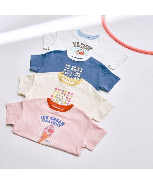 LYKKE（リッケ）の「部屋干しでも乾きやすい半袖Ｔシャツ（Tシャツ/カットソー・キッズ・ブルー系その他/ホワイト系その他/アイボリー/ピンク系その他・90/100/110/120/130）」の6枚目の写真