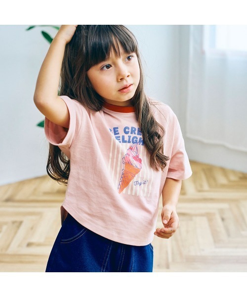 LYKKE（リッケ）の「部屋干しでも乾きやすい半袖Ｔシャツ（Tシャツ/カットソー・キッズ・ブルー系その他/ホワイト系その他/アイボリー/ピンク系その他・90/100/110/120/130）」の14枚目の写真