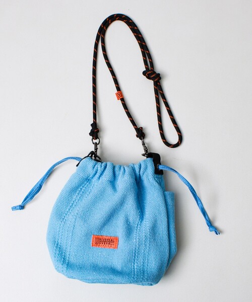 UNIVERSAL OVERALL(ユニバーサルオーバーオール)の「【UNIVERSAL OVERALL】Summer knit purse(ショルダーバッグ・メンズ・オレンジ/ラベンダー/オフホワイト/サックスブルー/ブラック・FREE)」の7枚目の写真