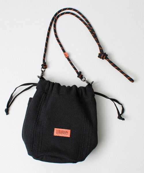 UNIVERSAL OVERALL(ユニバーサルオーバーオール)の「【UNIVERSAL OVERALL】Summer knit purse(ショルダーバッグ・メンズ・オレンジ/ラベンダー/オフホワイト/サックスブルー/ブラック・FREE)」の8枚目の写真