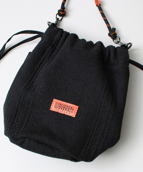 UNIVERSAL OVERALL(ユニバーサルオーバーオール)の「【UNIVERSAL OVERALL】Summer knit purse(ショルダーバッグ・メンズ・オレンジ/ラベンダー/オフホワイト/サックスブルー/ブラック・FREE)」の9枚目の写真