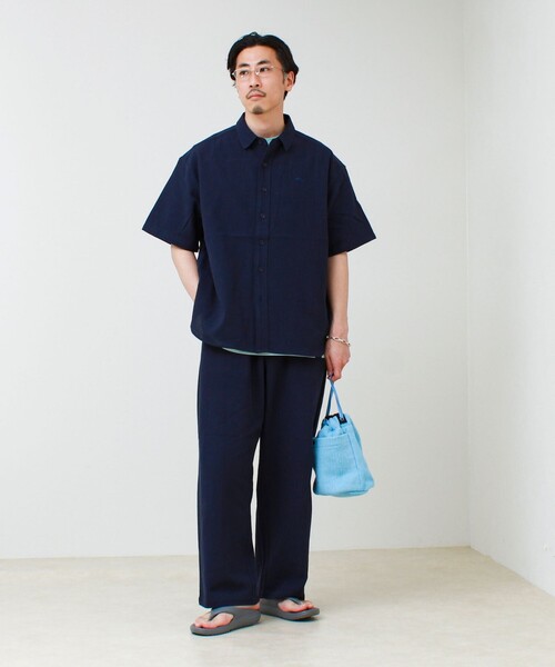 UNIVERSAL OVERALL(ユニバーサルオーバーオール)の「【UNIVERSAL OVERALL】Summer knit purse(ショルダーバッグ・メンズ・オレンジ/ラベンダー/オフホワイト/サックスブルー/ブラック・FREE)」の11枚目の写真