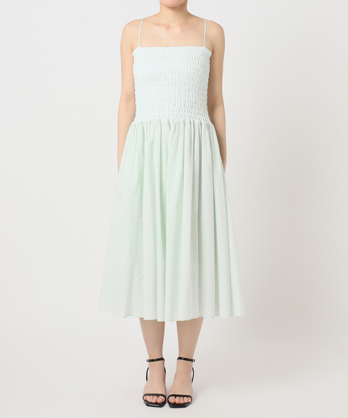 U by SPICK&SPAN（ユーバイスピックアンドスパン）の「Atelier Edition/アトリエ エディション WRINKLE SMOCKED DRESS（ワンピース・レディース・グリーン・FREE）」の7枚目の写真