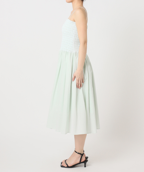 U by SPICK&SPAN（ユーバイスピックアンドスパン）の「Atelier Edition/アトリエ エディション WRINKLE SMOCKED DRESS（ワンピース・レディース・グリーン・FREE）」の8枚目の写真