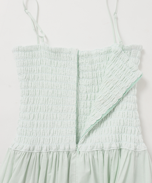 U by SPICK&SPAN（ユーバイスピックアンドスパン）の「Atelier Edition/アトリエ エディション WRINKLE SMOCKED DRESS（ワンピース・レディース・グリーン・FREE）」の16枚目の写真