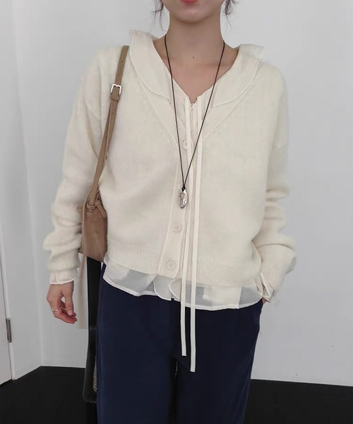 LAFFMO（ラフモ）の「フリルタック入りブラウス（シャツ/ブラウス・レディース・ホワイト/ブラック・F）」の16枚目の写真
