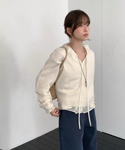 LAFFMO（ラフモ）の「フリルタック入りブラウス（シャツ/ブラウス・レディース・ホワイト/ブラック・F）」の19枚目の写真