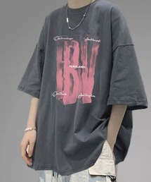 ストリート グラフィックプリント オーバーサイズ ハーフスリーブTシャツ WO26S8TP06