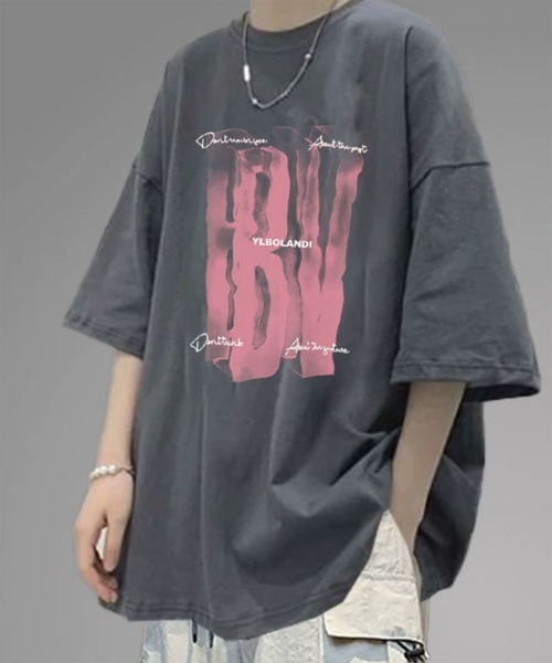 WESTBOY(ウエストボーイ)の「ストリート グラフィックプリント オーバーサイズ ハーフスリーブTシャツ WO26S8TP06(Tシャツ/カットソー・メンズ・グレー/ブラック/ホワイト・M/L/XL)」の3枚目の写真