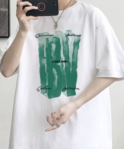 WESTBOY(ウエストボーイ)の「ストリート グラフィックプリント オーバーサイズ ハーフスリーブTシャツ WO26S8TP06(Tシャツ/カットソー・メンズ・グレー/ブラック/ホワイト・M/L/XL)」の2枚目の写真