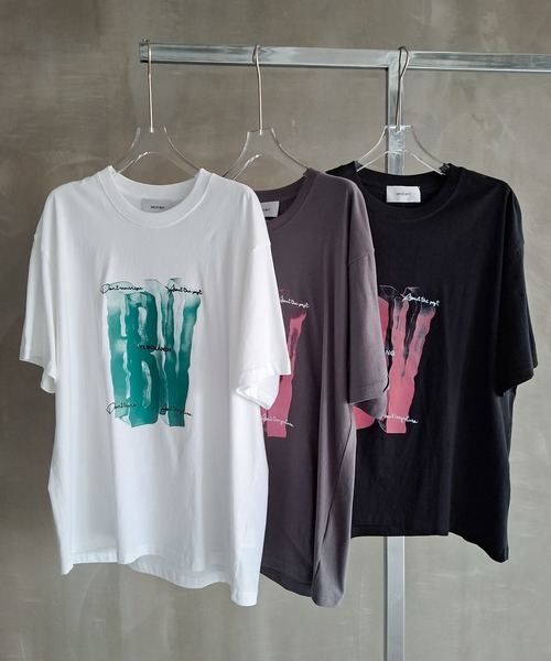 WESTBOY(ウエストボーイ)の「ストリート グラフィックプリント オーバーサイズ ハーフスリーブTシャツ WO26S8TP06(Tシャツ/カットソー・メンズ・グレー/ブラック/ホワイト・M/L/XL)」の4枚目の写真