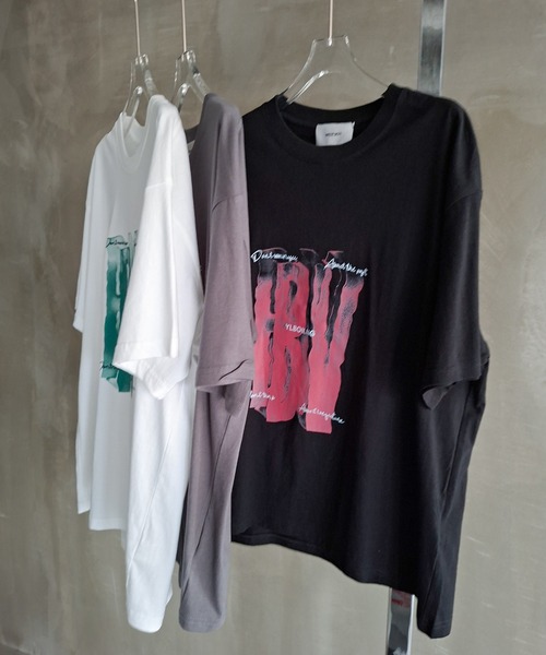 WESTBOY(ウエストボーイ)の「ストリート グラフィックプリント オーバーサイズ ハーフスリーブTシャツ WO26S8TP06(Tシャツ/カットソー・メンズ・グレー/ブラック/ホワイト・M/L/XL)」の7枚目の写真
