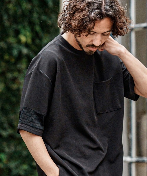 CAMBIO(カンビオ)の「mt10490- パネルメッシュショートスリーブTシャツ(Tシャツ/カットソー・メンズ・グレー/ブラック/ホワイト・XL/L/M)」の1枚目の写真