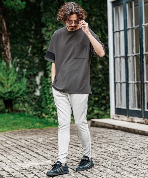 CAMBIO(カンビオ)の「mt10490- パネルメッシュショートスリーブTシャツ(Tシャツ/カットソー・メンズ・グレー/ブラック/ホワイト・XL/L/M)」の11枚目の写真