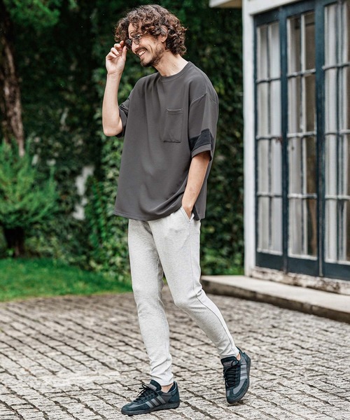 CAMBIO(カンビオ)の「mt10490- パネルメッシュショートスリーブTシャツ(Tシャツ/カットソー・メンズ・グレー/ブラック/ホワイト・XL/L/M)」の12枚目の写真