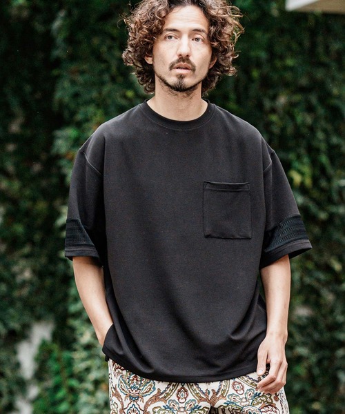 CAMBIO(カンビオ)の「mt10490- パネルメッシュショートスリーブTシャツ(Tシャツ/カットソー・メンズ・グレー/ブラック/ホワイト・XL/L/M)」の14枚目の写真
