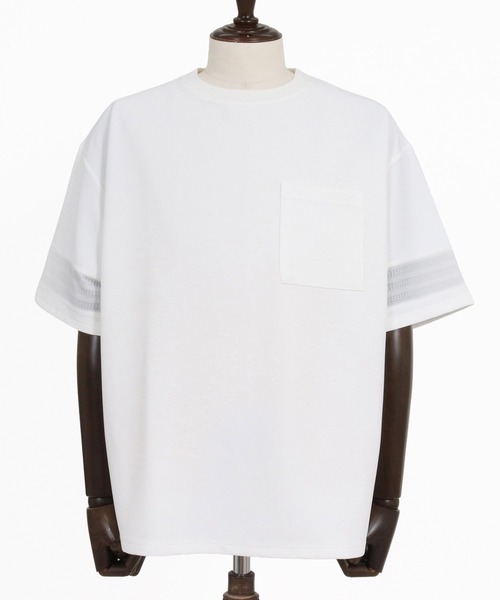 CAMBIO(カンビオ)の「mt10490- パネルメッシュショートスリーブTシャツ(Tシャツ/カットソー・メンズ・グレー/ブラック/ホワイト・XL/L/M)」の20枚目の写真