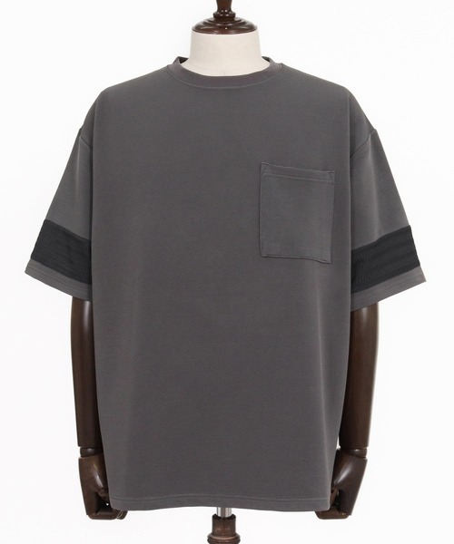 CAMBIO(カンビオ)の「mt10490- パネルメッシュショートスリーブTシャツ(Tシャツ/カットソー・メンズ・グレー/ブラック/ホワイト・XL/L/M)」の21枚目の写真