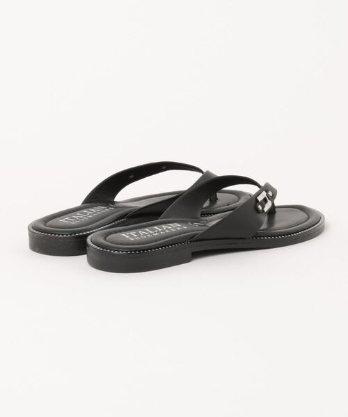 ITALIAN SHOEMAKERS(イタリアンシューメーカー)の「【ITALIAN SHOEMAKERS】レザートングフラットサンダル(962350)(サンダル・レディース・ブラック/ホワイト・36/35/37/38)」の3枚目の写真