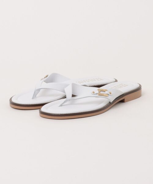 ITALIAN SHOEMAKERS(イタリアンシューメーカー)の「【ITALIAN SHOEMAKERS】レザートングフラットサンダル(962350)(サンダル・レディース・ブラック/ホワイト・36/35/37/38)」の6枚目の写真