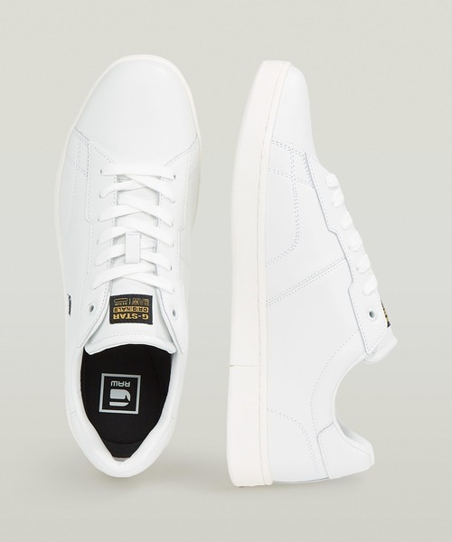 G-STAR(ジースター)の「Cadet Leather Sneakers/サイドロゴレザースニーカー(スニーカー・メンズ・ホワイト/ブラック・42/41/40/43)」の2枚目の写真