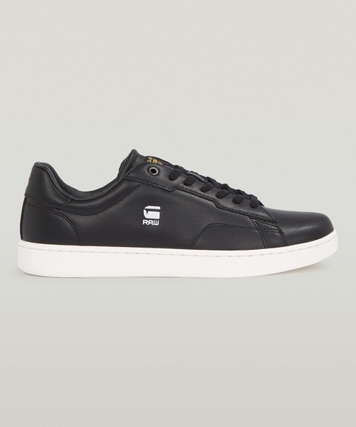 G-STAR(ジースター)の「Cadet Leather Sneakers/サイドロゴレザースニーカー(スニーカー・メンズ・ホワイト/ブラック・42/41/40/43)」の4枚目の写真