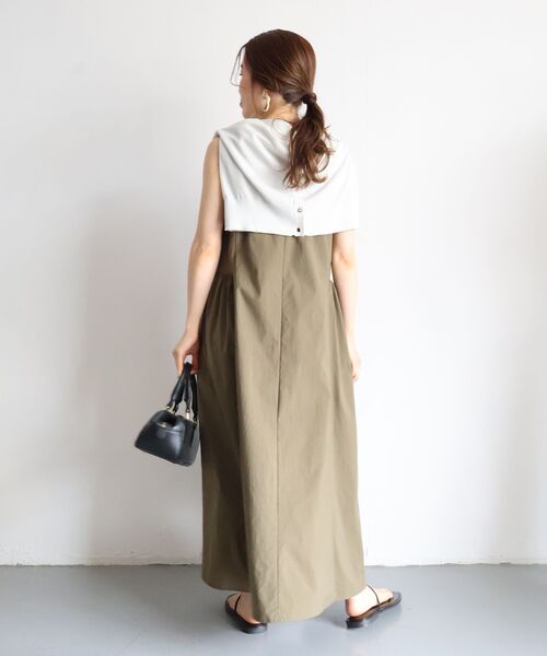le.coeur blanc（ルクールブラン）の「【撥水・UV・接触冷感】ノースリワンピース（ワンピース・レディース・ライトピンク/ブラック/カーキオリーブ・38）」の18枚目の写真