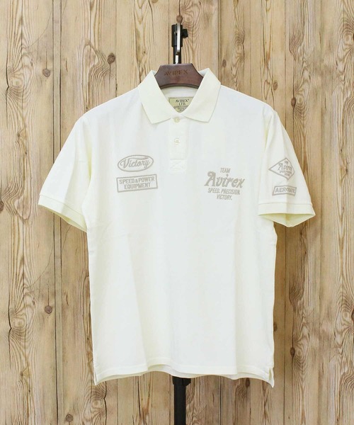AVIREX(アヴィレックス)の「AIR RACING CLUB POLO SHIRT(ポロシャツ・メンズ・ブルーグレー/チャコールグレー/ホワイト・XXL/XL/M/L)」の2枚目の写真
