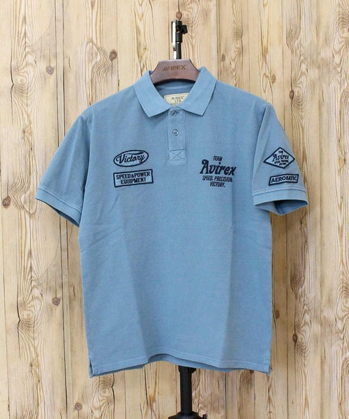 AVIREX(アヴィレックス)の「AIR RACING CLUB POLO SHIRT(ポロシャツ・メンズ・ブルーグレー/チャコールグレー/ホワイト・XXL/XL/M/L)」の12枚目の写真