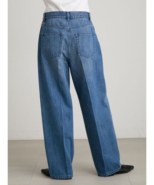 MIESROHE(ミースロエ)の「【洗える】ストレートカーブデニムパンツ(デニムパンツ・レディース・ブルー/ホワイト/インディゴブルー・0/1)」の8枚目の写真