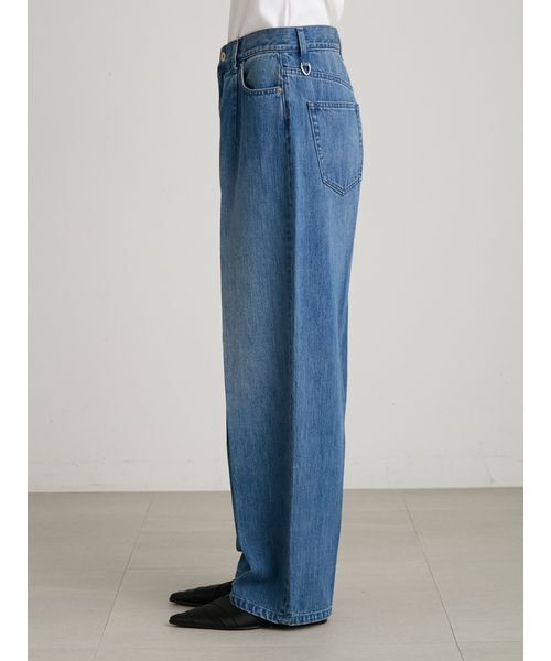 MIESROHE(ミースロエ)の「【洗える】ストレートカーブデニムパンツ(デニムパンツ・レディース・ブルー/ホワイト/インディゴブルー・0/1)」の9枚目の写真
