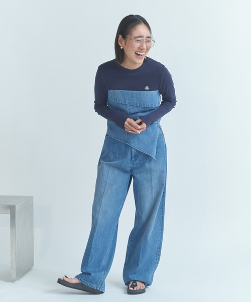 MIESROHE(ミースロエ)の「【洗える】ストレートカーブデニムパンツ(デニムパンツ・レディース・ブルー/ホワイト/インディゴブルー・0/1)」の19枚目の写真