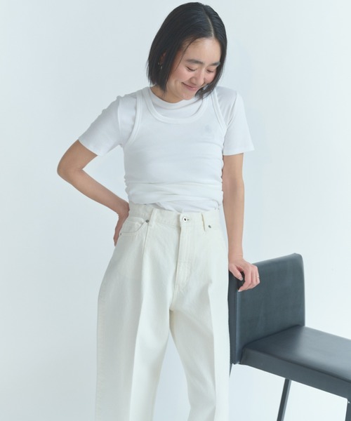 MIESROHE(ミースロエ)の「【洗える】ストレートカーブデニムパンツ(デニムパンツ・レディース・ブルー/ホワイト/インディゴブルー・0/1)」の21枚目の写真