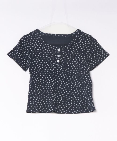 frunco（フランコ）の「【ZOZOTOWN限定】小花柄ヘンリーネックT（Tシャツ/カットソー・レディース・グレー/アイボリー/ネイビー/ホワイト・FREE）」の10枚目の写真