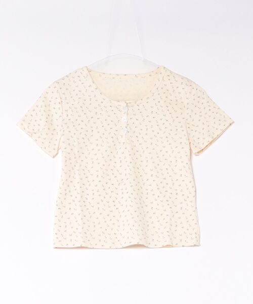 frunco（フランコ）の「【ZOZOTOWN限定】小花柄ヘンリーネックT（Tシャツ/カットソー・レディース・グレー/アイボリー/ネイビー/ホワイト・FREE）」の8枚目の写真