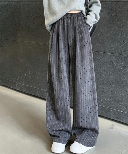 SHOUYO(ショウヨウ)の「ワイドイージーパンツ(その他パンツ・レディース・ダークグレー/ライトグレー・M)」の2枚目の写真