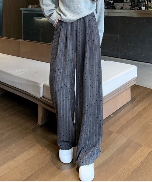 SHOUYO(ショウヨウ)の「ワイドイージーパンツ(その他パンツ・レディース・ダークグレー/ライトグレー・M)」の5枚目の写真