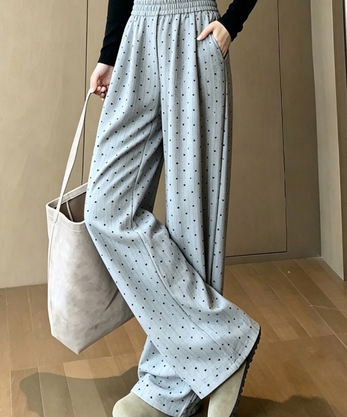 SHOUYO(ショウヨウ)の「ワイドイージーパンツ(その他パンツ・レディース・ダークグレー/ライトグレー・M)」の9枚目の写真